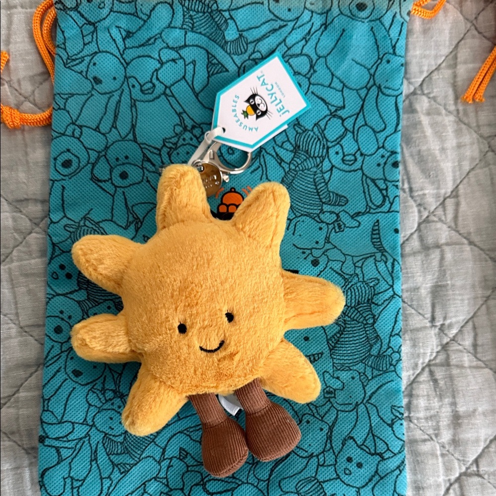 Jellycat Sunny Smiles Plush Keychain